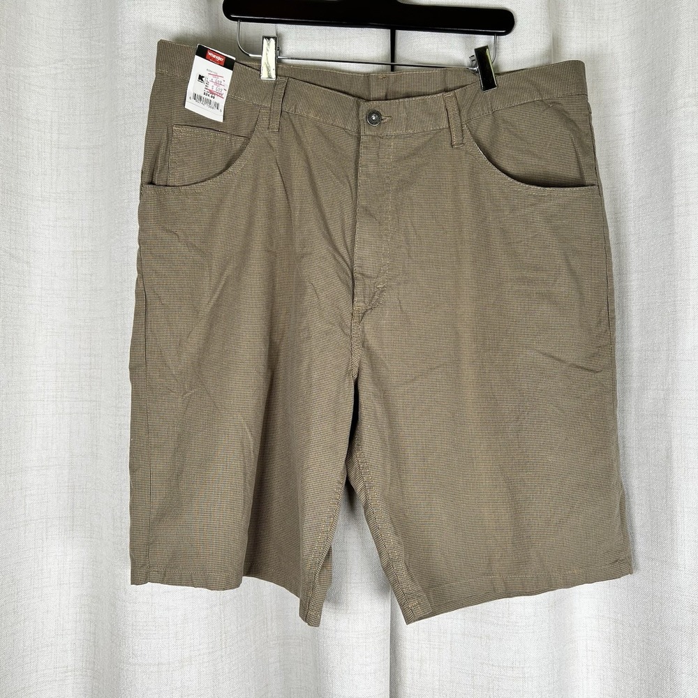 NEW Vintage Wrangler Relaxed Fit Shorts‎ Houndstooth Men's 38 Deadstock Flawed